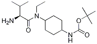 {4-[((S)-2-AMino-3-Methyl-butyryl)-ethyl-aMino]-cyclohexyl}-carbaMic acid tert-butyl ester Struktur