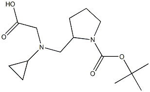 2-[(CarboxyMethyl-cyclopropyl-aMino)-Methyl]-pyrrolidine-1-carboxylic acid tert-butyl ester Struktur
