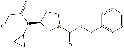 (S)-3-[(2-Chloro-acetyl)-cyclopropyl-aMino]-pyrrolidine-1-carboxylic acid benzyl ester Struktur