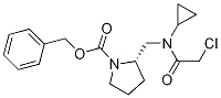 (S)-2-{[(2-Chloro-acetyl)-cyclopropyl-aMino]-Methyl}-pyrrolidine-1-carboxylic acid benzyl ester Struktur