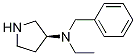 Benzyl-ethyl-(S)-pyrrolidin-3-yl-aMine Struktur