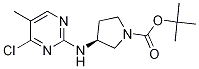 (S)-3-(4-Chloro-5-methyl-pyrimidin-2-ylamino)-pyrrolidine-1-carboxylic acid tert-butyl ester Struktur