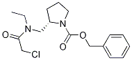 (S)-2-{[(2-Chloro-acetyl)-ethyl-aMino]-Methyl}-pyrrolidine-1-carboxylic acid benzyl ester Struktur