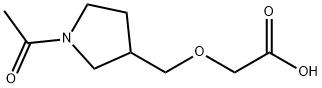 (1-Acetyl-pyrrolidin-3-ylMethoxy)-acetic acid Struktur