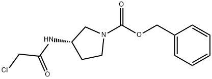 (S)-3-(2-Chloro-acetylaMino)-pyrrolidine-1-carboxylic acid benzyl ester Struktur