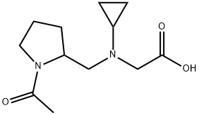 [(1-Acetyl-pyrrolidin-2-ylMethyl)-cyclopropyl-aMino]-acetic acid Struktur