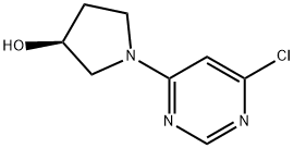 (S)-1-(6-Chloro-pyrimidin-4-yl)-pyrrolidin-3-ol Struktur