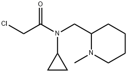 2-Chloro-N-cyclopropyl-N-(1-Methyl-piperidin-2-ylMethyl)-acetaMide Struktur