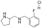 (2-Fluoro-benzyl)-pyrrolidin-2-ylmethyl-amine hydrochloride Struktur