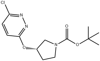 (S)-3-(6-Chloro-pyridazin-3-yloxy)-pyrrolidine-1-carboxylic acid tert-butyl ester Struktur