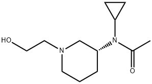 N-Cyclopropyl-N-[(R)-1-(2-hydroxy-ethyl)-piperidin-3-yl]-acetaMide Struktur
