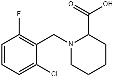 1-(2-Chloro-6-fluoro-benzyl)-piperidine-2-carboxylic acid Struktur