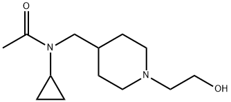 N-Cyclopropyl-N-[1-(2-hydroxy-ethyl)-piperidin-4-ylMethyl]-acetaMide Struktur
