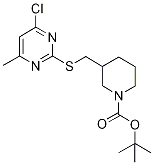 3-(4-Chloro-6-Methyl-pyriMidin-2-yl
sulfanylMethyl)-piperidine-1-carbox
ylic acid tert-butyl ester Struktur