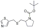 2-(Thiazol-5-ylMethylsulfanylMethyl
)-pyrrolidine-1-carboxylic acid ter
t-butyl ester Struktur