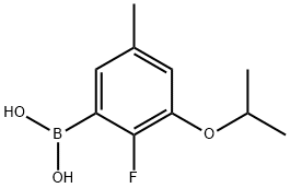 2-Fluoro-3-isopropoxy-5-methylphenylboronic acid Struktur