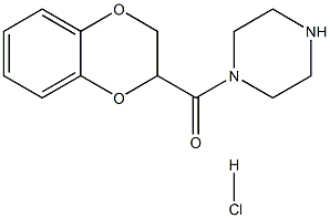 1-[(2RS)-2,3-Dihydro-1,4-benzodioxin-2-ylcarbonyl] piperazine Hydrochloride Struktur