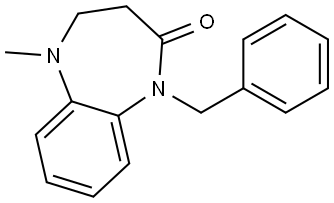 1-benzyl-4,5-dihydro-5-Methyl-1H-benzo[b][1,4]diazepin-2(3H)-one Struktur