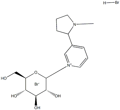 1-Glucosyl-3-(1-Methyl-2-pyrrolidinyl)pyridiniuM BroMide HydrobroMide Struktur