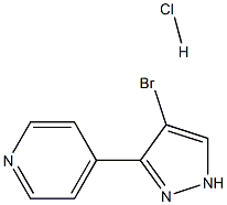 4-(4-BROMO-1H-PYRAZOL-3-YL)PYRIDINE HCL Struktur