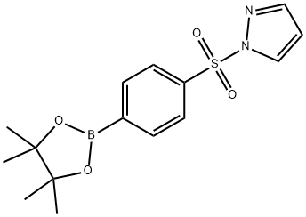 1-{[4-(tetramethyl-1,3,2-dioxaborolan-2-yl)benzene]sulfonyl}pyrazole Struktur