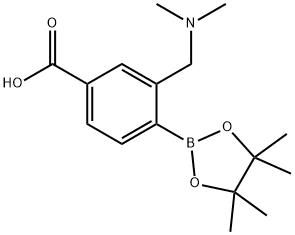 3-[(Dimethylamino)methyl]-4-(tetramethyl-1,3,2-dioxaborolan-2-yl)benzoic acid Struktur