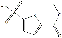 Methyl-5-(chlorosulfonyl)thiophene-2carboxylate Struktur