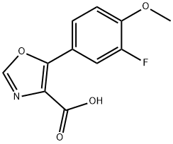 5-(3-FLUORO-4-METHOXYPHENYL)-1,3-OXAZOLE-4-CARBOXYLIC ACID Struktur