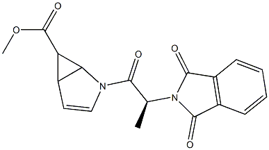 Methyl 2-((S)-2-(1,3-dioxoisoindolin-2-yl)propanoyl)-2-aza-bicyclo[3.1.0]hex-3-ene-6-carboxylate Struktur