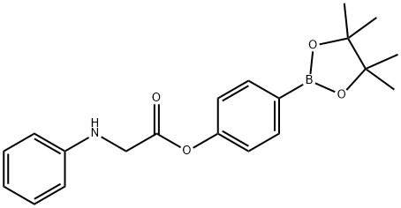 4-(Tetramethyl-1,3,2-dioxaborolan-2-yl)phenyl 2-(phenylamino)acetate Struktur
