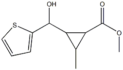 Methyl 2-methyl-3-(2-hydroxyltheyl)cyclopropanecarboxylate Struktur