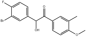 2-(3-broMo-4-fluorophenyl)-2-hydroxy-1-(4-Methoxy-3-Methylphenyl)ethanone Struktur