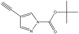 4-Ethynyl-pyrazole-1-carboxylic acid tert-butyl ester Struktur
