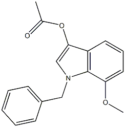 Acetic acid 1-benzyl-7-Methoxy-1H-indol-3-yl ester Struktur
