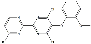 6-chloro-5-(2-Methoxyphenoxy)-2,2'-bipyriMidin-4-ol Struktur