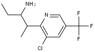2-[3-CHLORO-5-(TRIFLUOROMETHYL)PYRIDIN-2-YL]PENTAN-3-AMINE Struktur