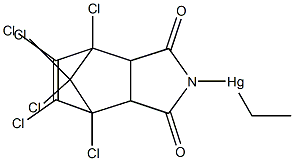 1.4.5.6.7.7-Hexachloro-N-(ethylmercuri)-5-norbornene-2.3-dicarboximide Solution Struktur
