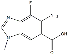 5-aMino-4-fluoro-1-Methyl-1H-benzo[d]iMidazole-6-carboxylic acid Structure