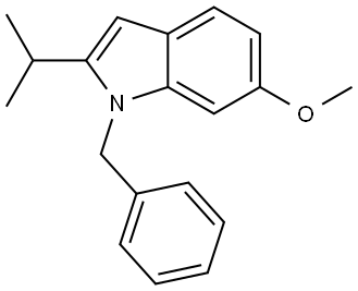 1-benzyl-2-isopropyl-6-Methoxy-1H-indole Struktur
