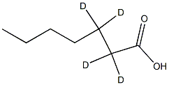 Heptanoic--d4 Acid Struktur