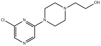 2-[4-(6-Chloro-2-pyrazinyl)-1-piperazinyl]-1-ethanol Struktur