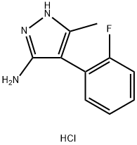 4-(2-Fluoro-phenyl)-5-methyl-2H-pyrazol-3-ylaminehydrochloride Struktur