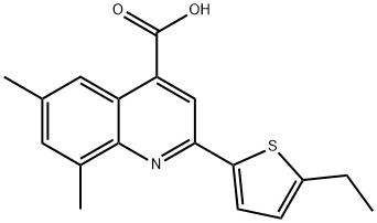 2-(5-ETHYLTHIEN-2-YL)-6,8-DIMETHYLQUINOLINE-4-CARBOXYLIC ACID Struktur