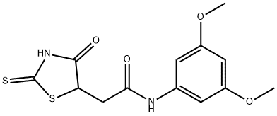 N-(3,5-dimethoxyphenyl)-2-(2-mercapto-4-oxo-4,5-dihydro-1,3-thiazol-5-yl)acetamide Struktur