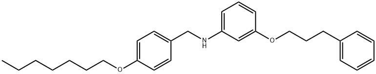 N-[4-(HEPTYLOXY)BENZYL]-3-(3-PHENYLPROPOXY)ANILINE, 1040690-85-4, 結(jié)構(gòu)式