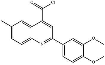 2-(3,4-dimethoxyphenyl)-6-methylquinoline-4-carbonyl chloride Struktur