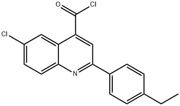 6-chloro-2-(4-ethylphenyl)quinoline-4-carbonyl chloride Struktur