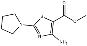 Methyl 4-amino-2-pyrrolidin-1-yl-1,3-thiazole-5-carboxylate Struktur