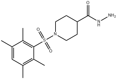 1-[(2,3,5,6-TETRAMETHYLPHENYL)SULFONYL]PIPERIDINE-4-CARBOHYDRAZIDE Struktur