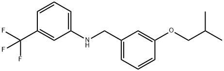 N-(3-ISOBUTOXYBENZYL)-3-(TRIFLUOROMETHYL)ANILINE, 1040685-34-4, 結(jié)構(gòu)式